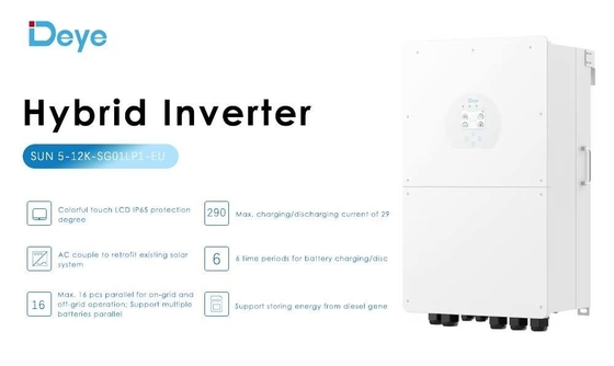 360V Входное напряжение Deye SUN-12K-SG04LP3-EU Инвертор необходимый для гибридной солнечной системы