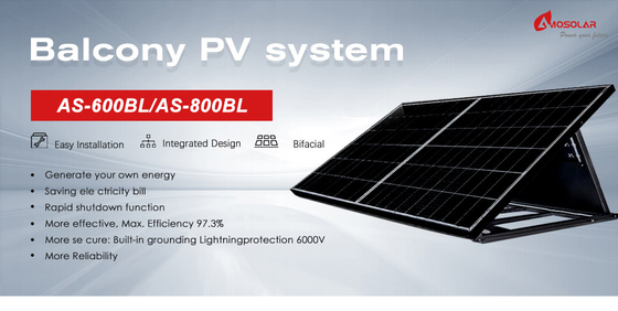 1000w 600w 800w Amosolar SolarUnit EU Балконы на балконе Солнечные панели для дома