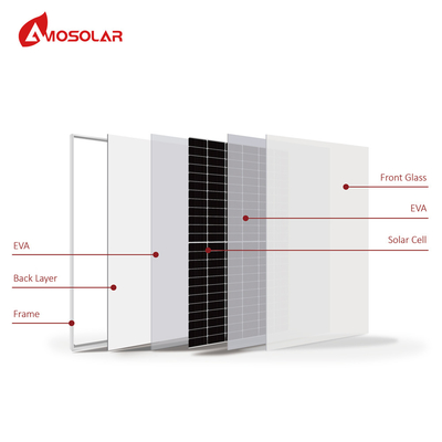 Amosolar 2022 Half Cell Solar Panel 24V 500W Полный набор и IP68 коробка соединения