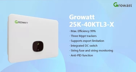 Контроллер MPPT Growatt On-grid Инвертор MID25-40KTL3-X 25 Kw 30kw 40kw Солнечный инвертор