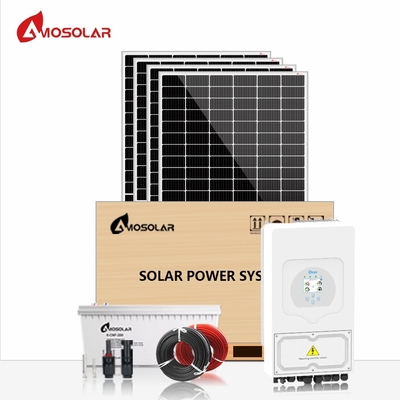 Гибридная солнечная фотоэлектрическая система Amosolar 5kw 8kw 10kw Солнечная система хранения энергии для дома