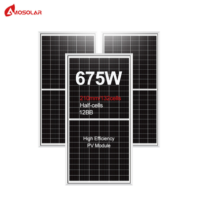 Amosolar Half Cut Mono 645w 650w 655w 660w 665w 670w 675w Солнечная панель для крыши
