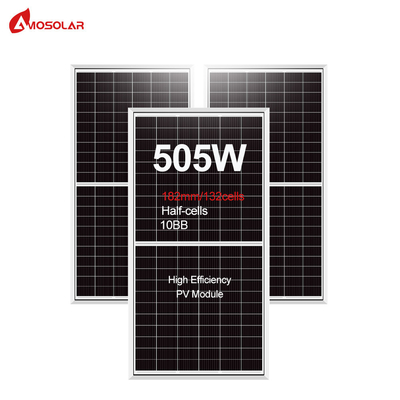 Солнечная батарея класса А Amosolar Mono 490w 500w 505w Солнечная панель для солнечной энергетической системы
