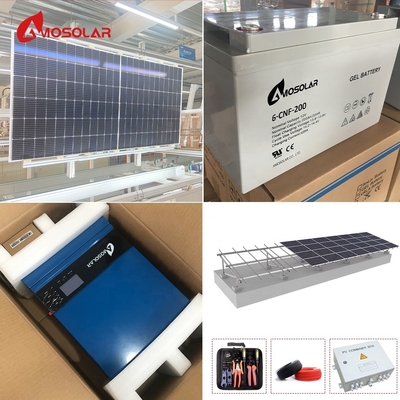 Система солнечной энергии Amosolar мощностью 3 кВт с индивидуальной монтажной структурой и функцией вне сети