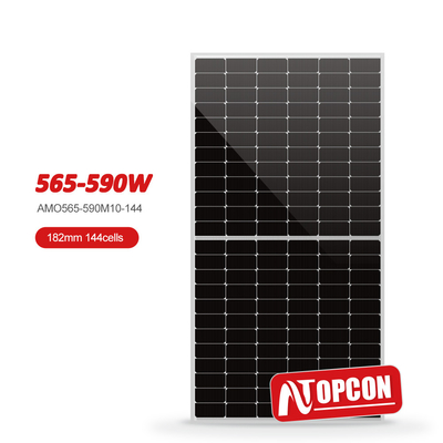 IP68 соединительная коробка 570W 580W 590W Солнечные панели N-типа с 144 ячейками и 182 мм полу ячейками