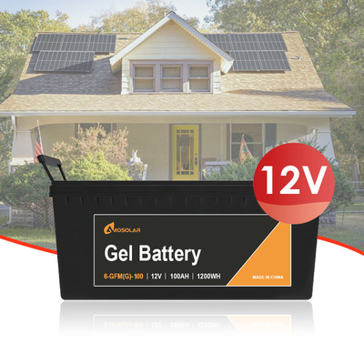 Amosolar 12V 100Ah свинцово-кислотный аккумулятор прочный и стабильный для системы солнечной энергии