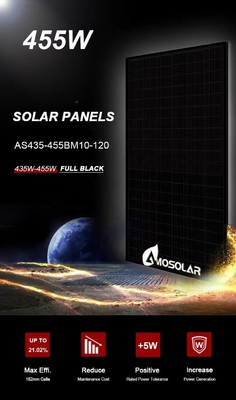 Монокристаллическая солнечная панель Amosolar 440W 450W 460W 1000W с коробкой соединения IP68
