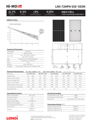 Longi HiMO 7 Двойная стеклянная солнечная панель 610w 620w 585w 595w 605w для солнечной энергетической системы
