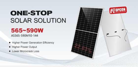 Amosolar Half Cut 144cells 565w 570w 575w 580w 585w 590w Рама анодированный алюминиевый сплав 30