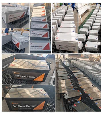 12v 100ah 150ah 200ah 250ah глубокий цикл солнечный гель батарея надежное хранение энергии