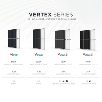 Моно солнечная панель Trina Solar Vertex Bificial N-type Солнечный модуль Pv Модуль 540W 550W 555W