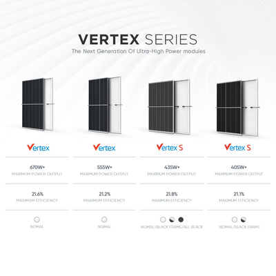 Trina Vertex 435W 500W 550W 600W 670W Монокристаллические солнечные панели фотоэлектрический модуль Eu