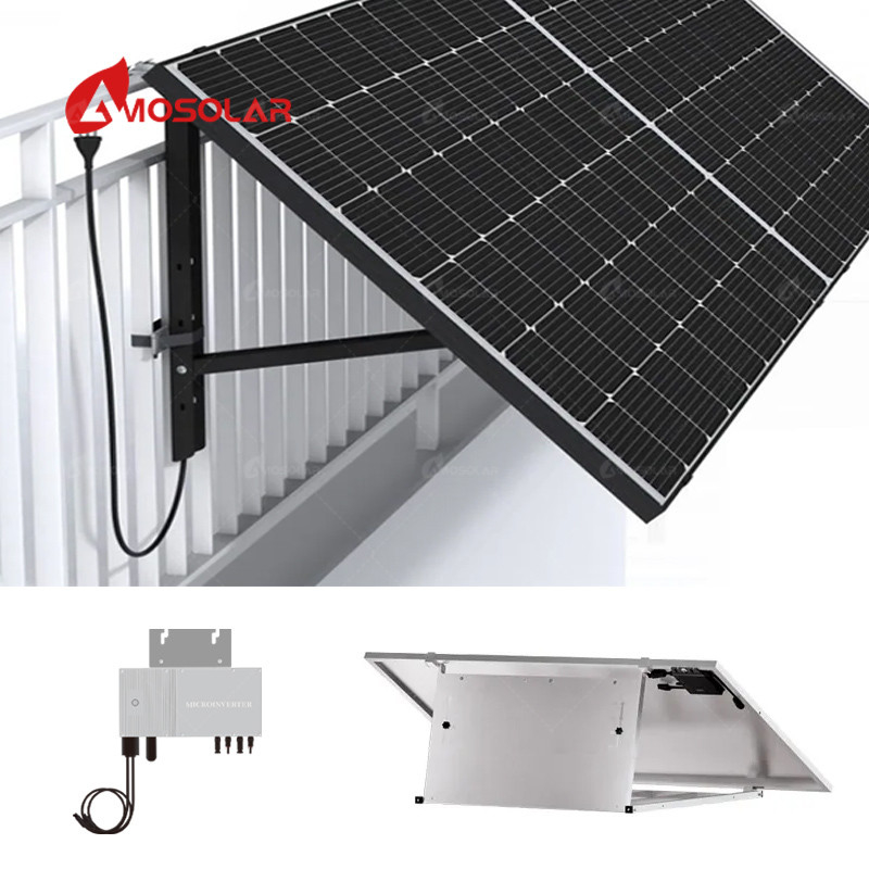 Система поддержки солнечных панелей MPPT для балкона Amosolar On Grid Hybrid 800w 1000w 1200w