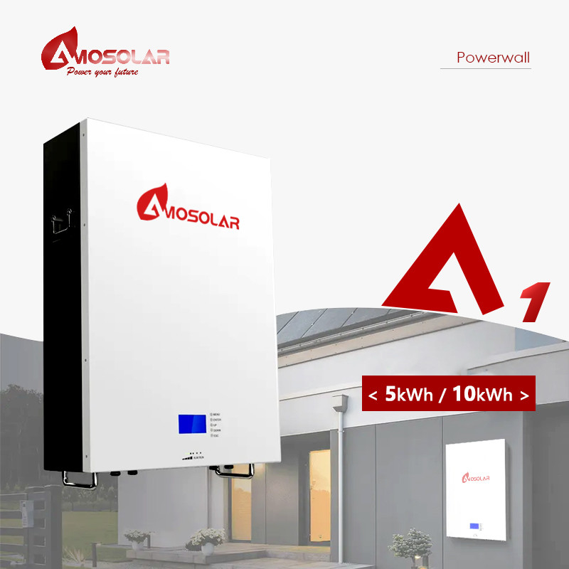 Обновить систему хранения с помощью батарей Amosolar Power Wall 48V 200Ah 5Kw 10Kw 15Kw