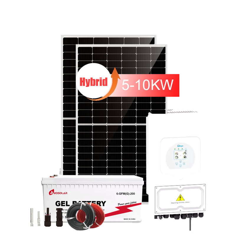 Установка на крыше Гибридная солнечная система Growatt 5кВт 10кВт 15кВт 20кВт 30кВт с энергией ветра