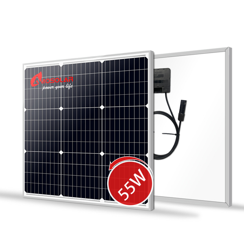 Монокристаллическая солнечная панель небольшого размера 20W 30W 40W 50W 55W 60W с IP67 соединительной коробкой