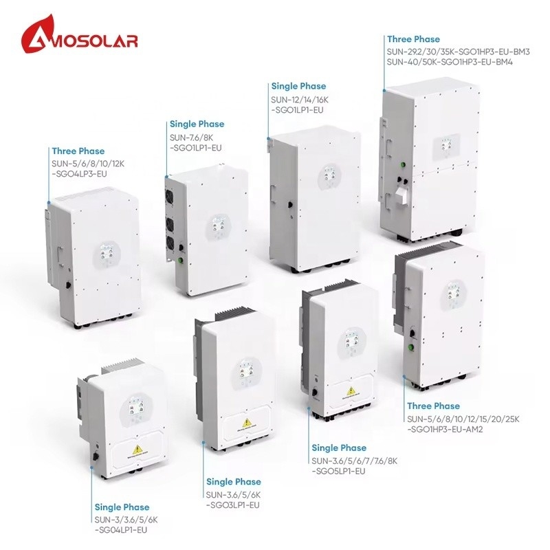 Solar Deye 5kw 6kw Гибридный инвертор 8kw 10kw 12kw 14kw 16kw 420/670/233mm Для домашнего солнечного