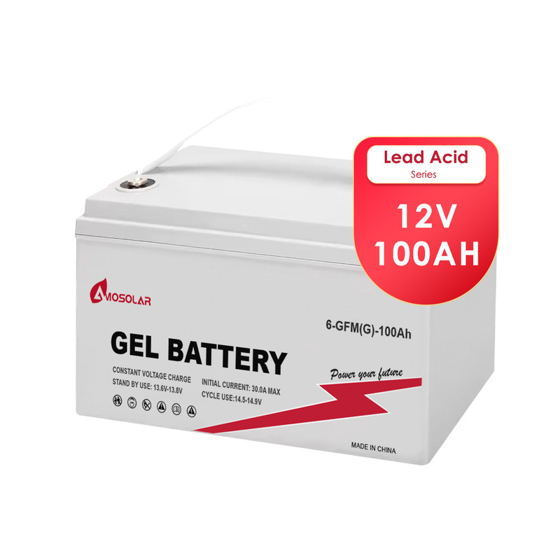 Amosolar Good 12V 100ah свинцово-кислотный аккумулятор с продолжительностью 3000 циклов и OEM / ODM принимается